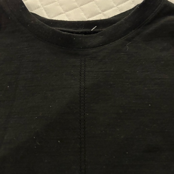 UK50 Cute little black top long sleeves. Brand unknown. NWOT - Picture 3 of 4